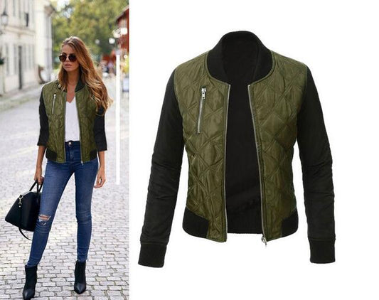 2019 Spring Autumn Winter Fashion jacket women Long sleeve patchwork casual jacket Plus size 3XL