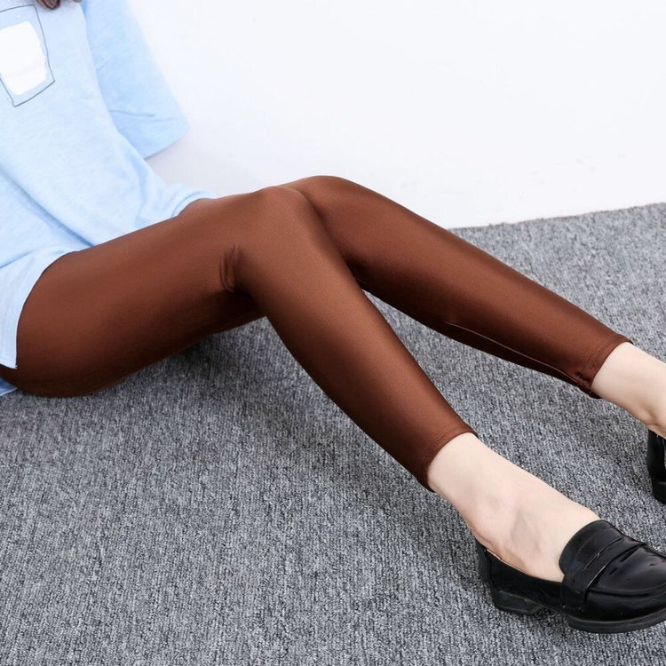 New Fashion Women's Free Size Summer Slim Waist Candy Color Stretch Leggings Capris Fashion Pencil Tigh t Pants Crops Harajuku