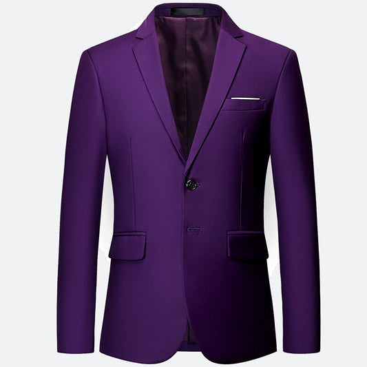 2020 New Men Suit Pure Color Slim fit Suit male Jacket Asian Size S M L XL XXL XXXL 5XL 6XL Business Banquet man Blazers coats