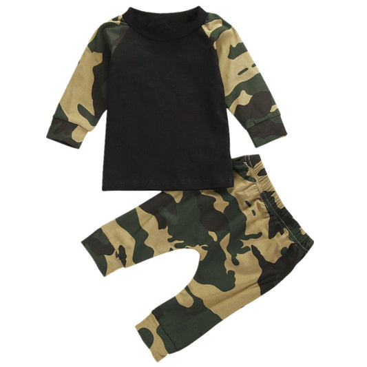 Camouflage Newborn Toddler Infant Baby Boys Clothes Kids Long Sleeve T shirt Top Pants Casula Outfit Clothes Set