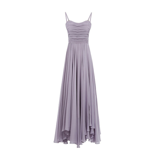 Dressv lavender strapless ruched long evening dress sleeveless wedding party formal dress a line evening dresses