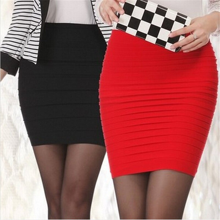 New Hot  Fashion High Waist Short Skirts Women's Sexy party Slim tight skirt Ladies one Size Above Knee Mini Pencil Skirt