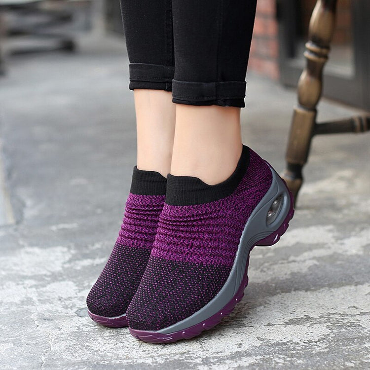 Spring Women Sneakers Shoes Flat Slip on Platform Sneakers for Women Black Breathable Mesh Sock Sneakers Shoes Feminino Zapatos