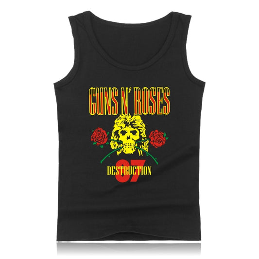 GUNS N ROSES mens tank tops shirt hip hop gym vest fashion bodybuilding tank top men singlet fitness clothing GUNS and ROSES