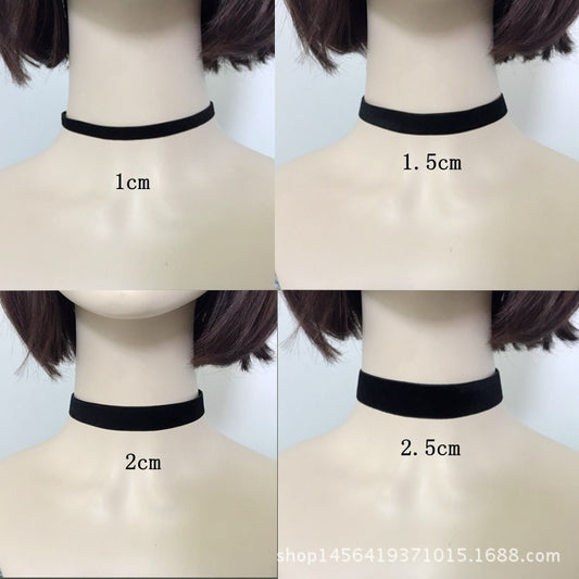2017 New fashion jewelry black cloth Lace Tattoo choker necklace gift for women girl Simple retro Gothic Velvet Necklace