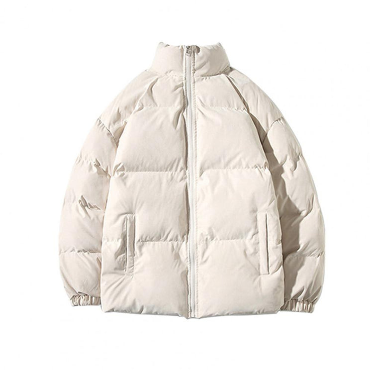 Winter Jacket Men Coat Fashion Plus Thick Warm Solid Color Stand Collar Zipper Couple Jackets Coat Women Men Streetwear 4XL