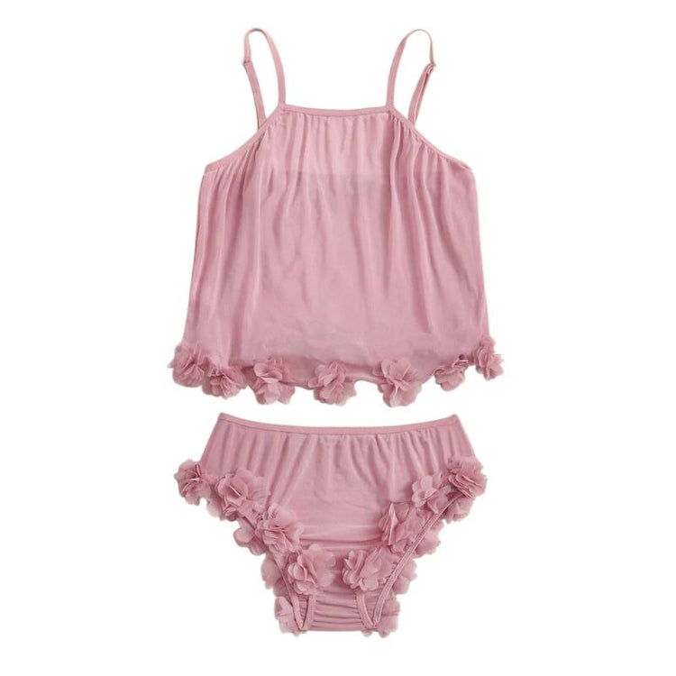 Pajamas Sets For Women Sexy Pink Cute Hot Sale Underwear Homewear Two-Piece Shorts + Sling Top Home Clothes