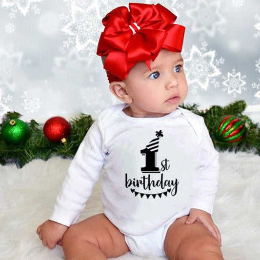 My First Birthday Infant Boy GirlRomper Toddler Newborn One Year Old Baby Party Jumpsuit Funny Cute 0-24M Babies Clothes