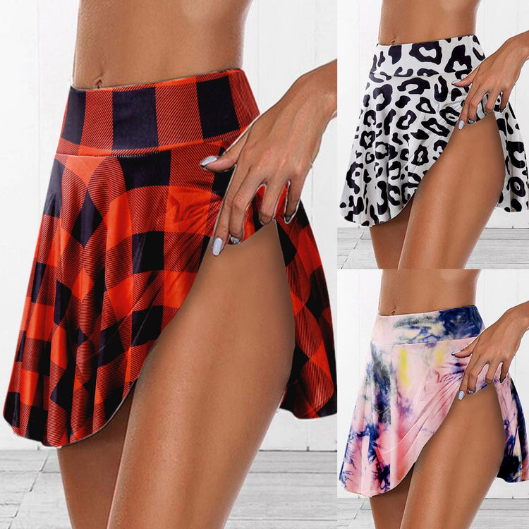Sagace summer leisure beach sports miniskirt women's sexy print skirt with buttocks and comfortable small foreign style skirt
