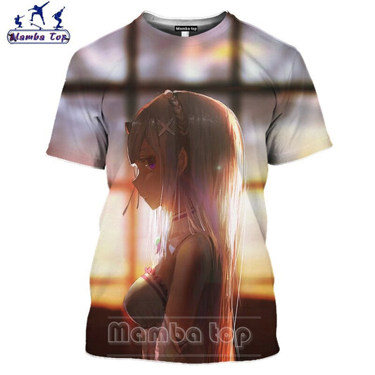 Mamba Top Re Zero T Shirt 3D Hot Natsuki Subaru Anime Girl Men's T-shirts Hentai Hip Hop Men Tshirt Sexy Bikini Women Sweatshirt
