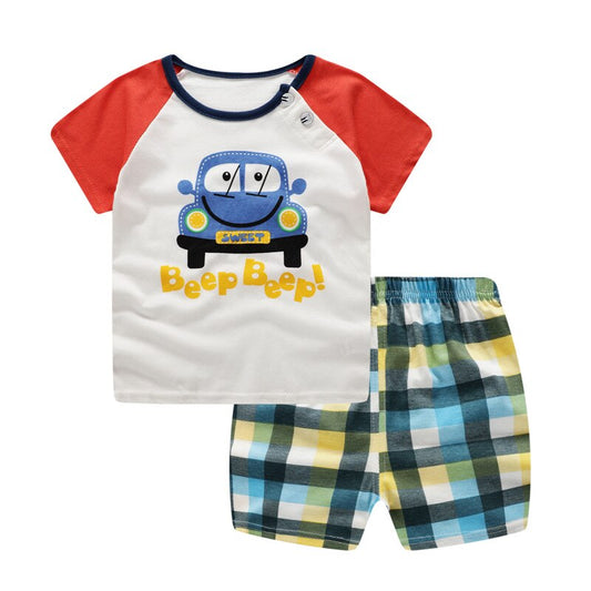 Summer Children Clothing Sets Cartoon Toddler Girls Top+Pant 2Pcs/sets Kids Casual Boys Clothes Sport Suits Outfit