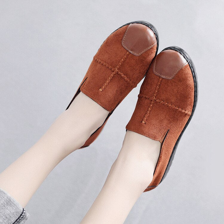 2021 Spring and Autumn  Flat Shoes Women Lazy One-step Breathable Comfortable Loafers Fashionable Candy Color Flat Shoes Women