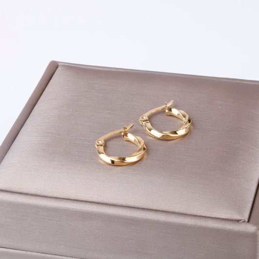 Wholesale Gold color Stainless Steel Small Hoop Earring for Women 15mm Womens Ear Accessories Fashion Jewelry 2021 NEW