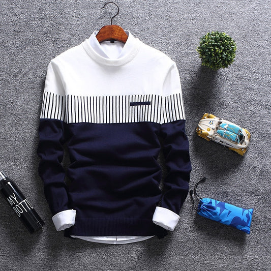 Sweater Men's Winter Pullover Men 2021 Autumn Slim Fit Striped Knitted Sweaters Mens Brand Clothing Casual pull homme hombre