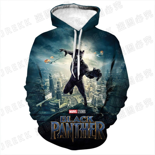 021 New Black Panther Hoodies Men Women Children 3D Print Streetwear Pullover Long Sleeve Boy Girl Kids Sweatshirts Jacket