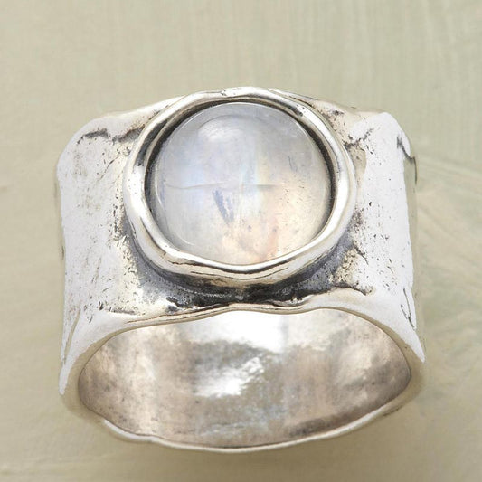 Vintage Round Moonstone Rings for Women 2021 New Arrivals Women's Massive Ring Female Wedding Jewelry Accessories Gifts for Girl