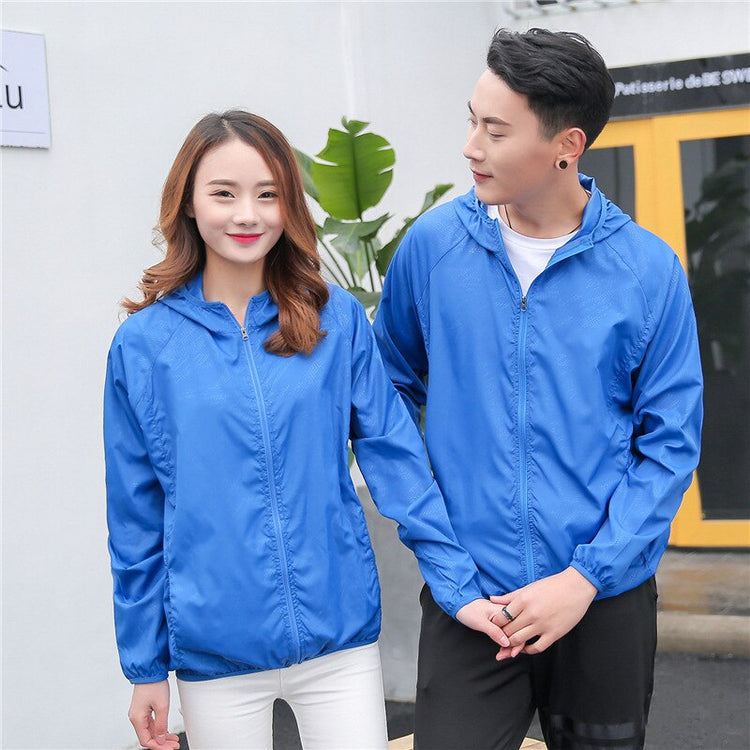 New Outdoor Jackets Spring summer Men Women Thin and light windproof Quick-drying hooded coat camping Hiking Fishing outerwear