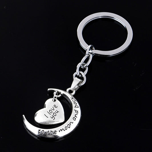 1PC Heart Silver Pendant Keyrings Keychain Key Chain Friendship Family Gift