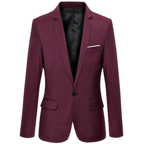 2021 80% Hot Sale Fashion Men Solid Color Long Sleeve Lapel Slim Blazer Suit Coat Outwear for Daily Life