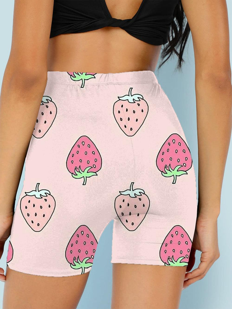 3d Shorts Strawberry Shorts Women Lovely  Harajuku  Colorful Fashion Womens Pants Hot Elastic Fashionable High Quality