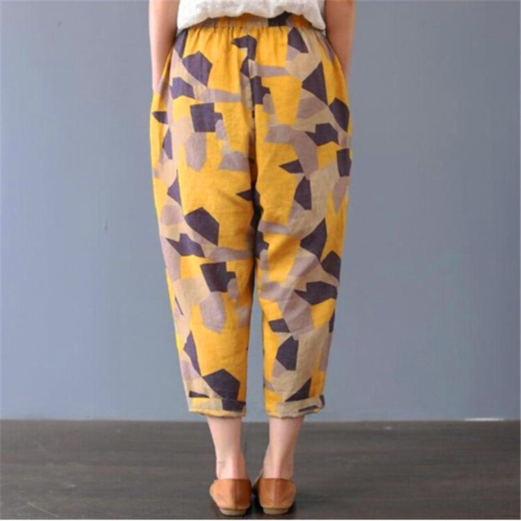 Vintage Literary Dot Print Harem Pants Casual Summer Pants Fashion Printed Trousers Loose Trousers Plus Size S-4XL