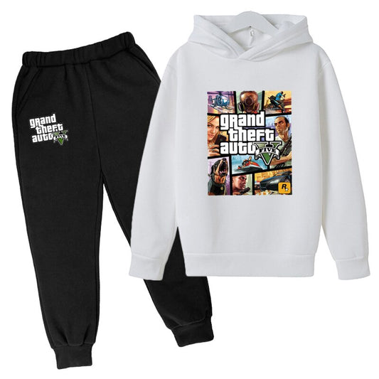 Game Grand Theft Auto Gta V 5 Clothing Set Kids Hoodies and Pants 2pcs Suit Toddler Boys Tracksuit Teen Girls Casual Outfits