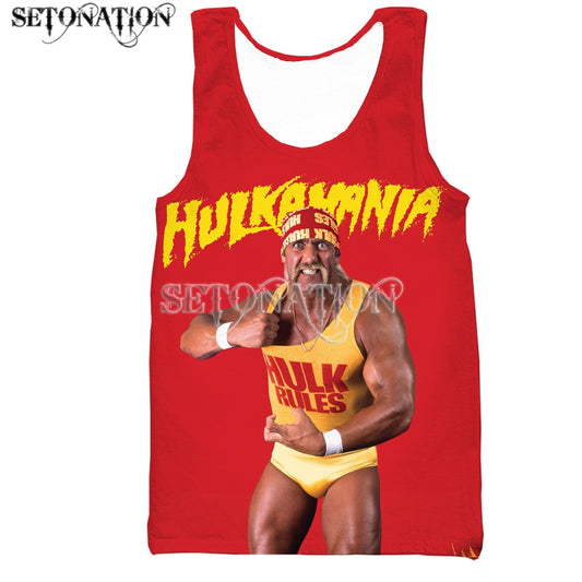 Hulk Hogan vest men/women New fashion cool 3D printed vest summer casual Harajuku style streetwear tops dropshipping