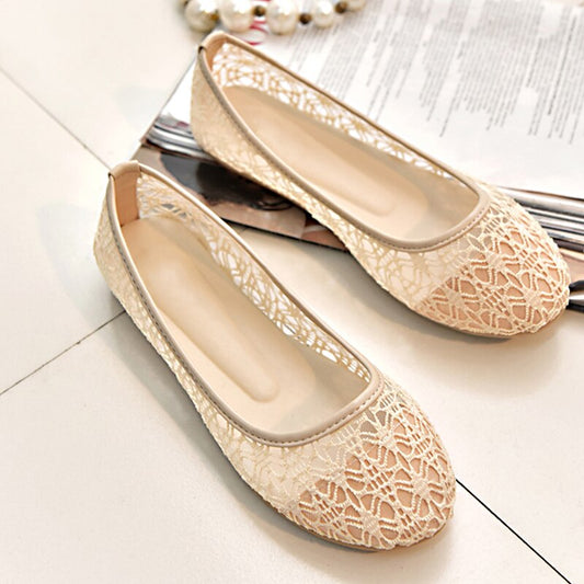 2021 New Women Flats Shoes Ballet Flats Fashion Bow-Knot Women Shoes Slip On Cut Outs Flat Sweet Hollow Summer Female Shoes