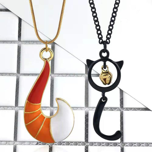 Ladybug Fox Pendant Necklace for Women Classic Anime Accessories Cosplay Cat Noir Bells Cartoon Jewelry Funny Neck Chains Gift