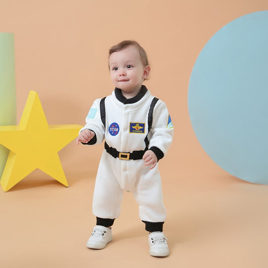 Baby Space Astronaut Costume Fall Winter Clothes for Toddler Boy Girl Romper Halloween Anime Cosplay Outfit 9 12 18 24 36 Months