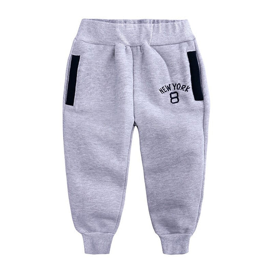 2022 Spring Winter Kids Toddler Boys Casual Sport Pants For Boys Fleece Trousers For Children Pant Boys Clothes 2 3 4 5 6 7 Year