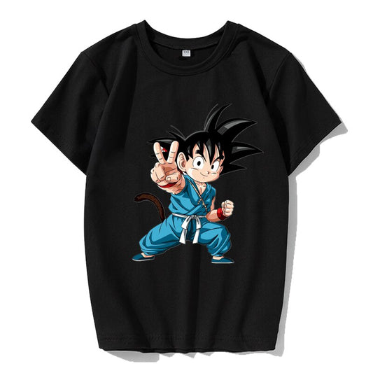 Dragonballs Goku Kakarote Vegeta Tshirt Cotton Harajuku Kids Baby Boy Clothes Girls Oversized T-shirt Teens Tops Short Sleeves