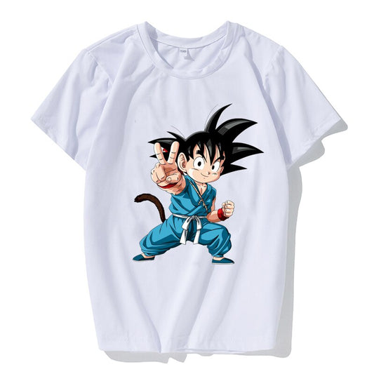 Dragonballs Goku Kakarote Vegeta Tshirt Cotton Harajuku Kids Baby Boy Clothes Girls Oversized T-shirt Teens Tops Short Sleeves